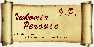 Vukomir Perović vizit kartica